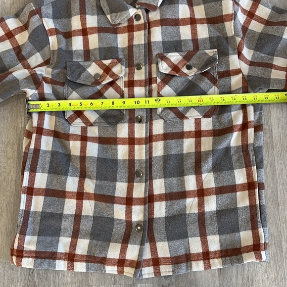 HFX | Women’s Small Oversized Flannel Jacket Button Up Collared Shirt - Picture 5 of 10